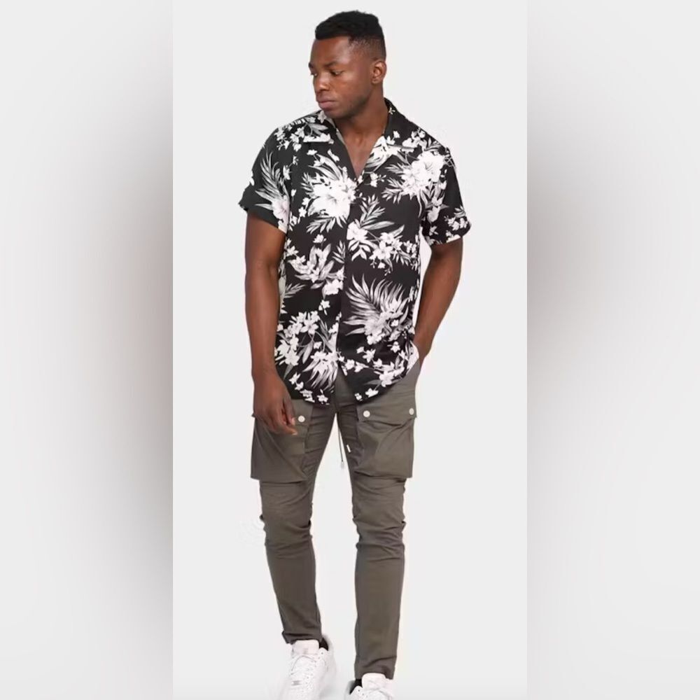 NWT Club Paradise Culture Kings Unisex Gray Resort Cargo Pants - Size Large